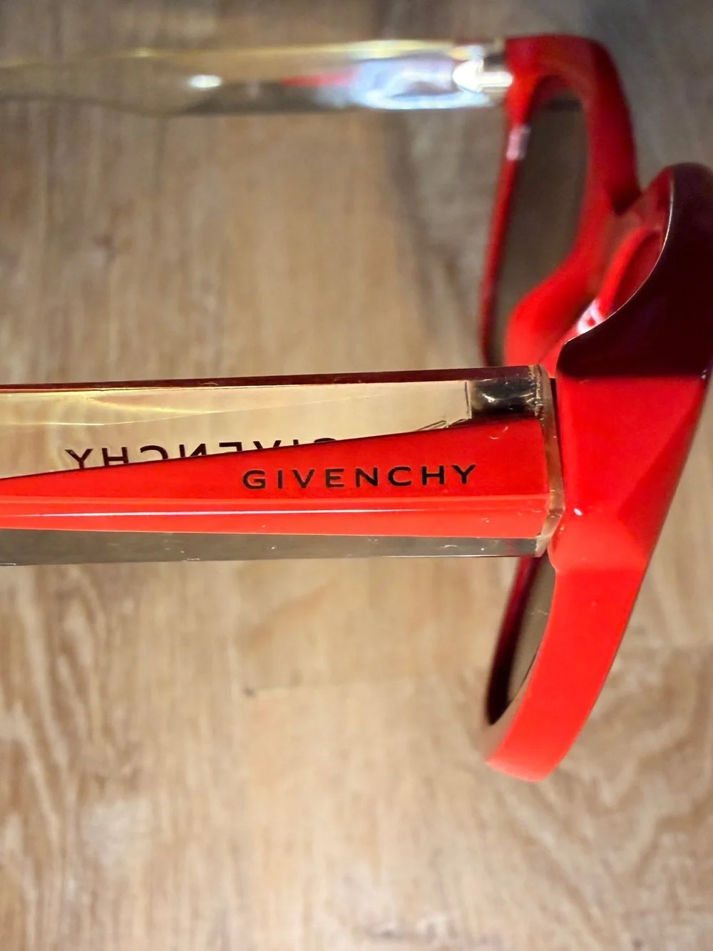 Givenchy Paris Red Cat Eye Sunglasses Italy NWOT Designer Eyewear